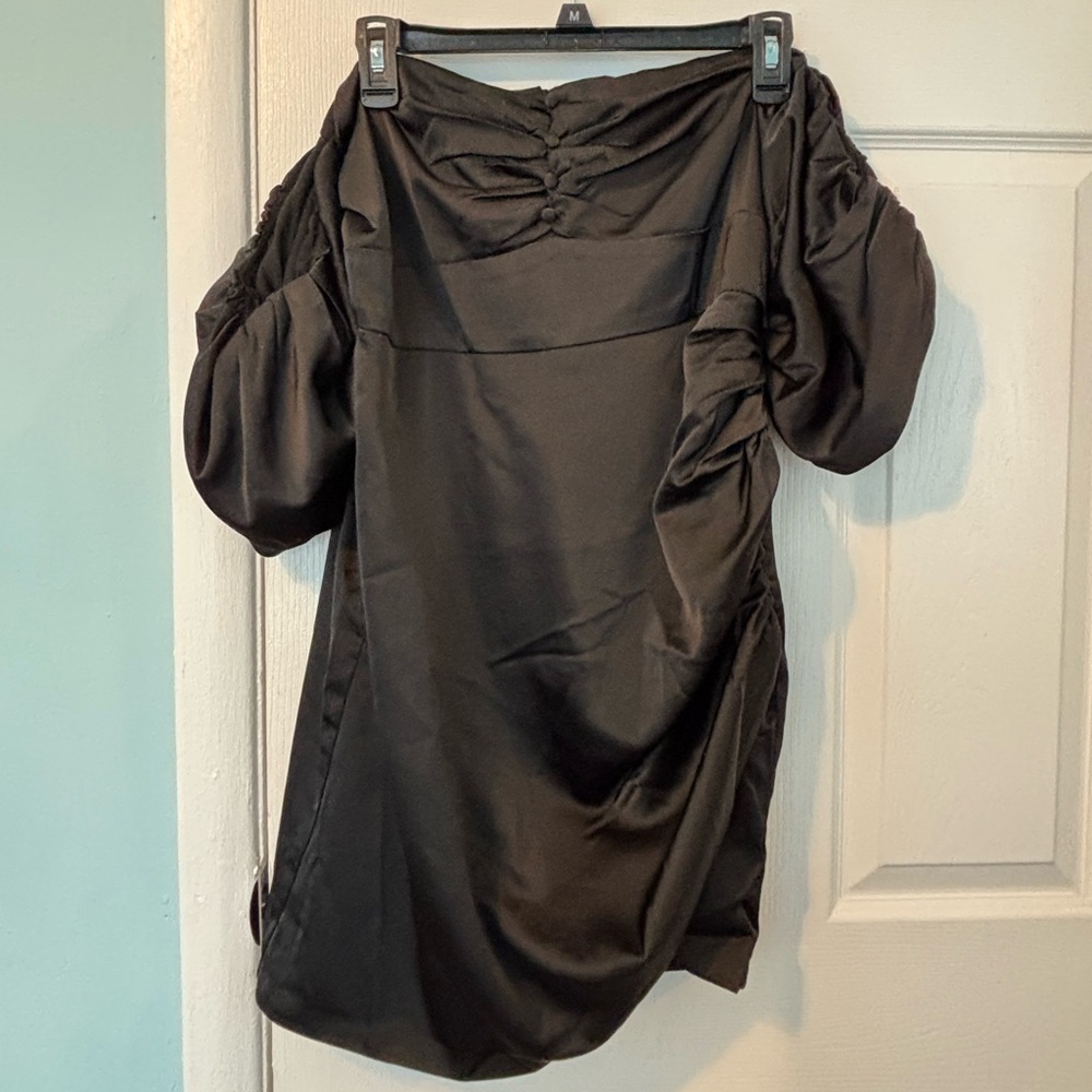 Fashion Nova Elegant Black Off-Shoulder Dress